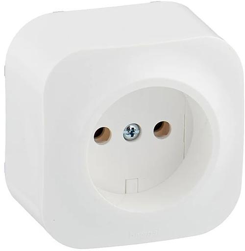 Розетка силовая Legrand Quteo (782210) откр. IP21 белый фото 1