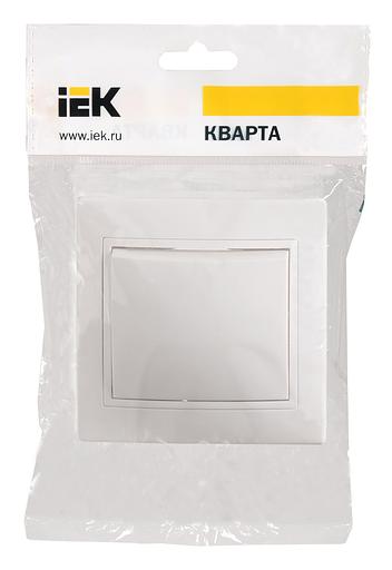 Выключатель IEK Кварта скрыт. 1кл. IP20 белый (упак.:1шт) (EVK10-K01-10-DM) фото 2