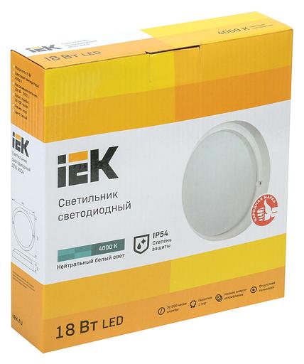 Светильник IEK 18Вт 4000K белый (LDPO0-4004-18-4000-K01) фото 2