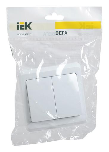 Выключатель IEK Вега скрыт. 2кл. IP20 белый (упак.:1шт) (EVV20-K01-10-DM) фото 2