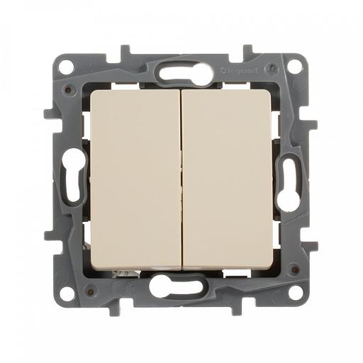 Выключатель Legrand Etika скрыт. 2кл. IP20 слоновая кость (672302) фото 1