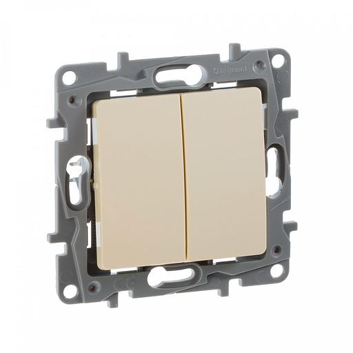 Выключатель Legrand Etika скрыт. 2кл. IP20 слоновая кость (672302) фото 2