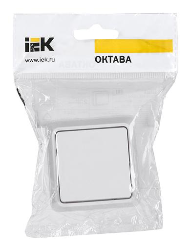 Выключатель IEK Октава откр. 1кл. IP20 белый (упак.:1шт) (EVO10-K01-10-DC) фото 2