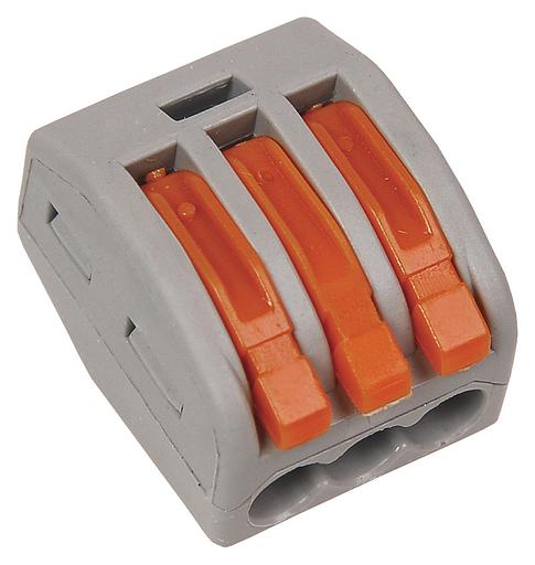 Клемма IEK СМК 222-413 3x 4мм2 дл.17мм ш.21мм серый/красный (UKZ-001-413) фото 1