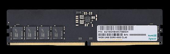 Оперативная память Apacer DDR5 16GB 4800MHz DIMM (PC5-38400) CL40 1.1V (Retail) 2048*8 (AU16GHB48CTBBGH/FL.16G2A.PTH) (AU16GHB48CTBBGH) фото 1