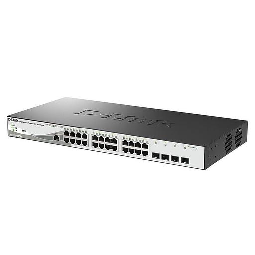 Коммутатор D-Link DGS-1210-28P/ME/B2A, L2 Managed Switch with 24 10/100/1000Base-T ports and 4 1000Base-X SFP ports (24 PoE ports 802.3af/802.3at (30 W), PoE Budget 193 W) (DGS-1210-28P/ME/B2A) фото 2