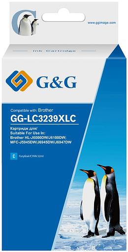 Картридж струйный G&G GG-LC3239XLC голубой (52мл) для Brother HL-J6000DW/J6100DW фото 1