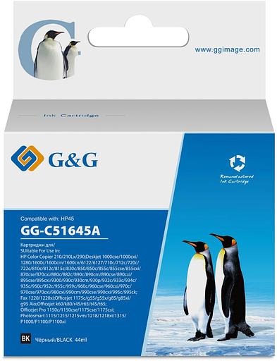 Картридж струйный G&G GG-C51645A черный (44мл) для HP DJ 710c/720c/722c/815c/820cXi/850c/870cXi/880c фото 1