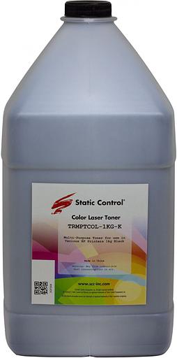 Тонер Static Control TRMPTCOL-1KG-K черный флакон 1000гр. для принтера HP CLJCP1515/Canon MF8330 фото 1