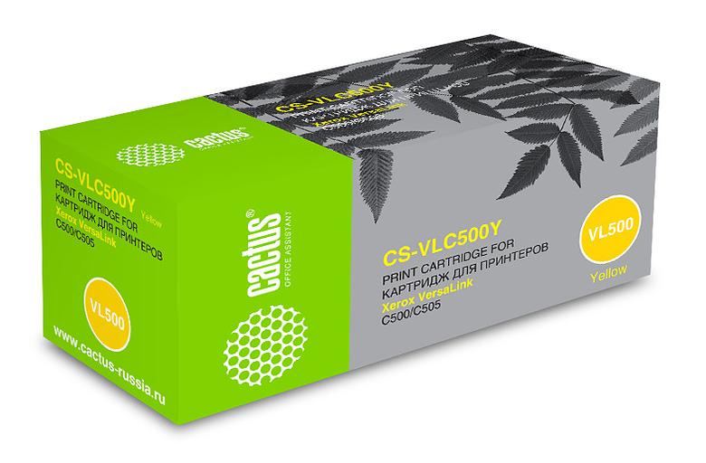 Картридж лазерный Cactus CS-VLC500Y 106R03879 желтый (2400стр.) для Xerox VersaLink C500/C505 фото 1