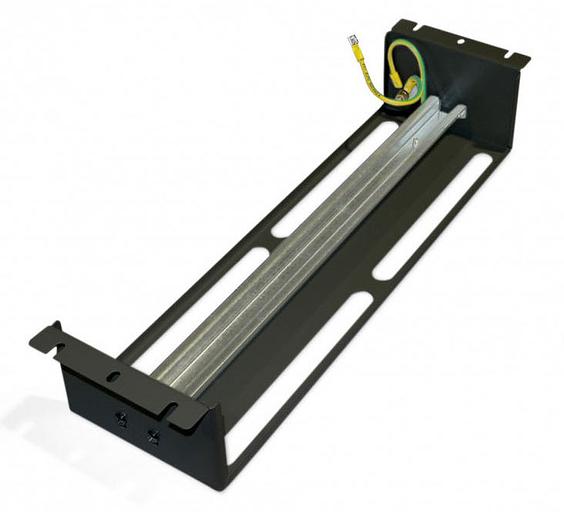 Рейка-DIN Hyperline BPB19-PS-3U-RAL9005 1U черный (упак.:1шт) фото 3