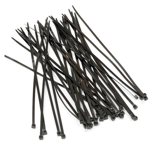 Стяжка эластомерная Hyperline GT-250IBC 250x3.6мм (упак:100шт) полиамид черный фото 1