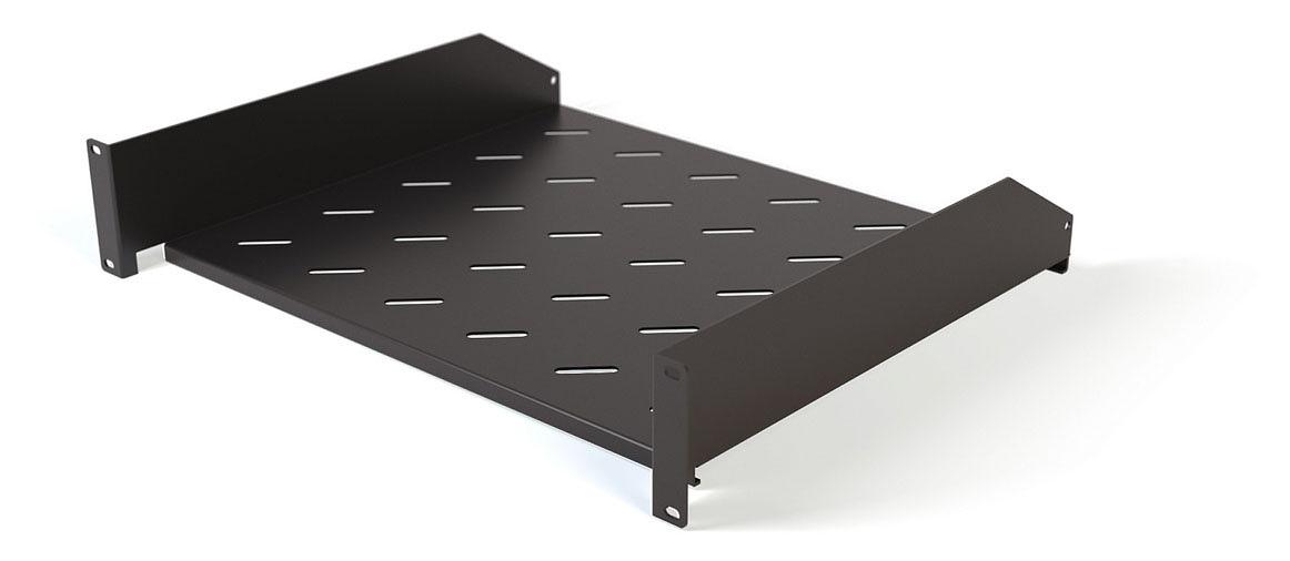 Полка Hyperline TAL3-2U-400-RAL9005 2U нагр.:20кг. 19" 400мм черный (упак.:1шт) фото 1