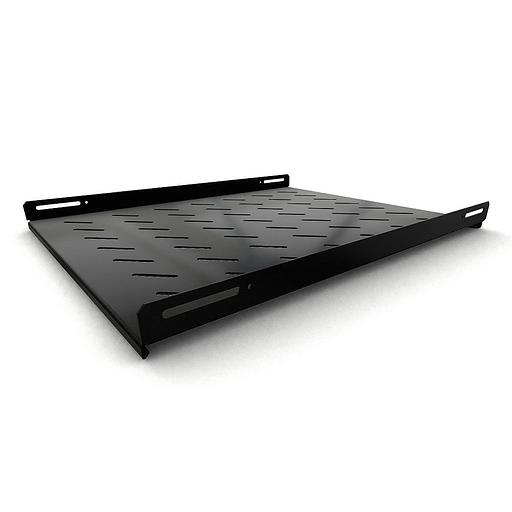 Полка стационарная Hyperline TSH3L-650-RAL9004 1U нагр.:20кг. 19" 650мм черный (упак.:1шт) фото 1