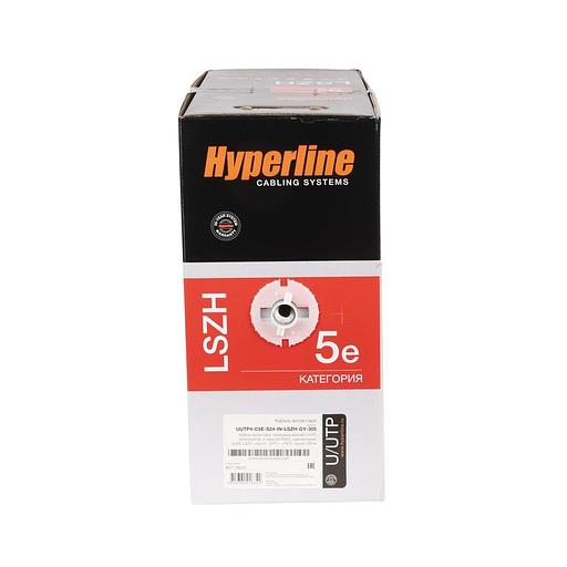 Кабель информационный Hyperline UUTP4-C5E-S24-IN-LSZH-GY-305 кат.5е U/UTP не экранированный 4X2X24AWG LSZH внутренний 305м серый фото 3