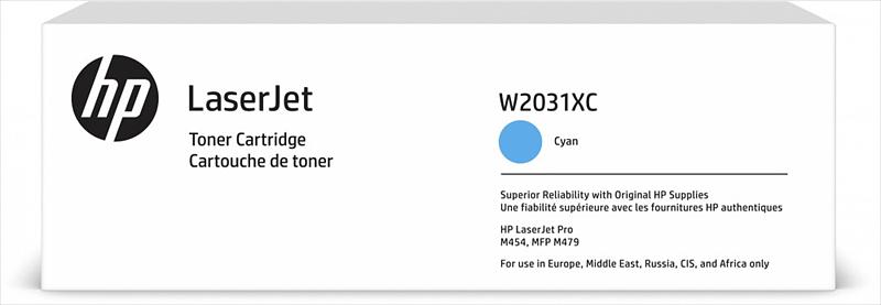 Картридж лазерный HP 415X W2031XC голубой (6000стр.) для HP LJ M454/MFP M479 (техн.упак) фото 1