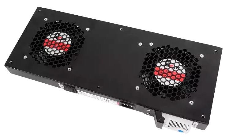 Модуль вентиляторный Rem (R-FAN-2T-9005) 2 вент. черный (упак.:1шт) фото 1