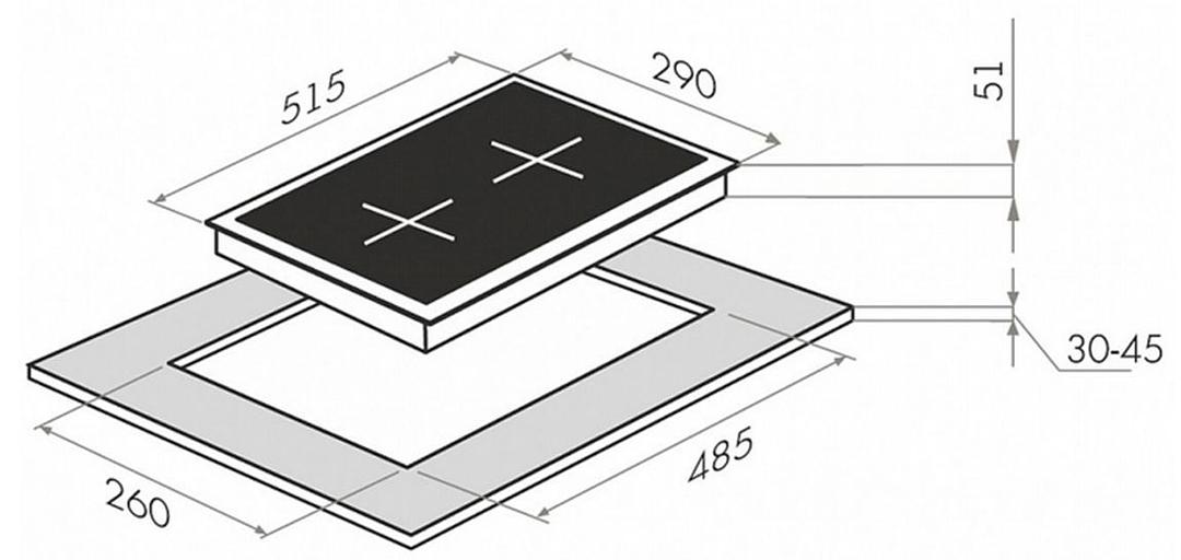 Варочная поверхность Maunfeld EEHE.32.4B черный фото 10