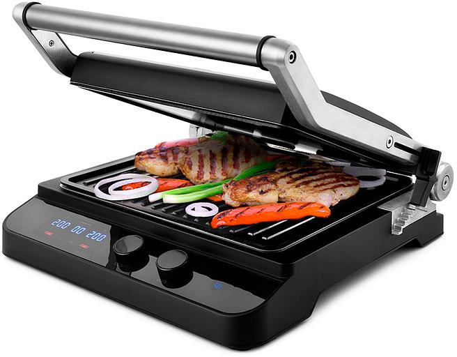 Электрогриль Kitfort КТ-1636 1800Вт серебристый фото 1