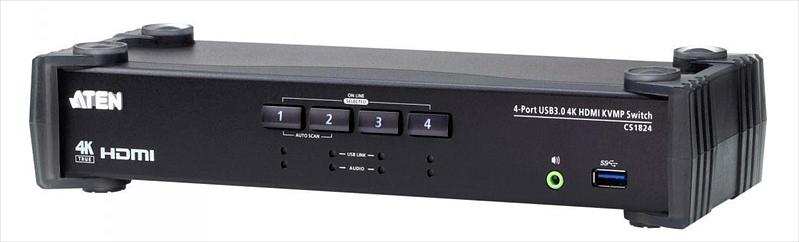 Квм перевключатель ATEN 4-Port USB 3.0 4K HDMI KVMP™ Switch (CS1824-AT-G) фото 1