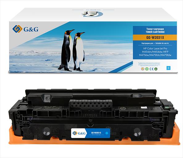 Картридж Cartridge G&G for HP CLJ Pro M454dn/M454dw; M479dw/M479fdn/M479fdw, with chip (6 000) (GG-W2031X) фото 1