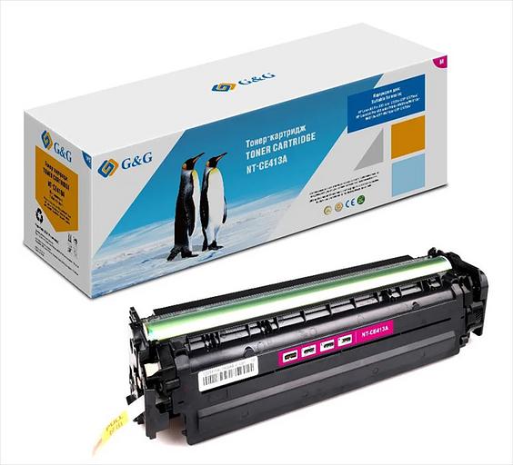 Картридж Cartridge G&G for HP CLJ M351/M375/M451/M475, with chip (2600) (GG-CE413A) фото 1