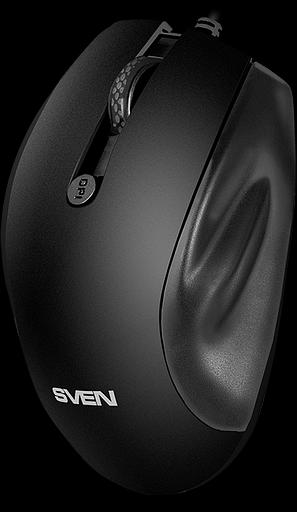 Мышь SVEN RX-113 (5+1кл. 800-2000DPI, Soft Touch, каб. 1,5м, блист.) USB чёрная Sven RX-113 (SV-018733) фото 5