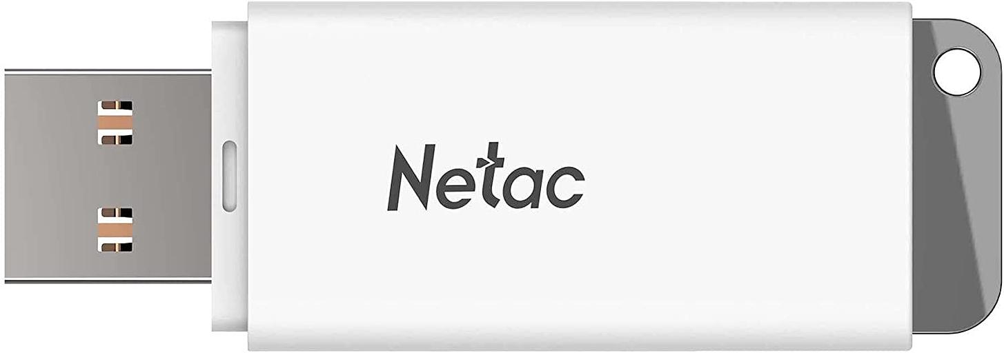 Флеш Диск Netac 8Gb U185 NT03U185N-008G-20WH USB2.0 белый фото 4