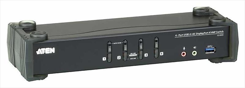 Квм переключатель ATEN 4P USB 4K DP/F. Audio KVMP/USB3.0 Switch (CS1924-AT-G) фото 1