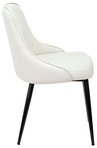 Стул для кухни Бюрократ KF-5 молочный Velvet 20 металл черный на ножках (KF-5/VELV20) фото 3