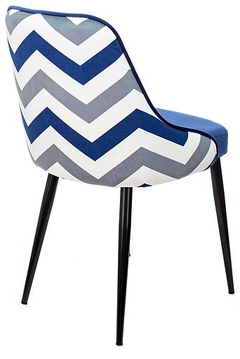 Стул для кухни Бюрократ KF-5_2 комплект 2шт темно-синий зигзаг металл черный на ножках (KF-5/ZIG/DBLUE_2) фото 5
