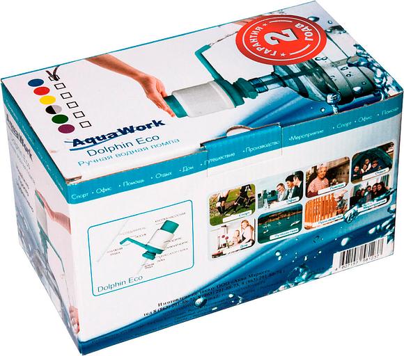 Помпа для 19л бутыли Aqua Work Дельфин Эко механический голубой картон фото 5