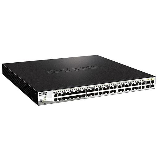 Коммутатор D-Link DGS-1210-52MPP/E2A, PROJ L2 Smart Switch with 48 10/100/1000Base-T ports and 4 1000Base-X SFP ports (48 PoE ports 802.3af/802.3at (30 W), PoE Budget 740 W).16K Mac address, 802.3x Flow Control (DGS-1210-52MPP/E2A) фото 2