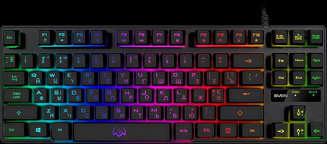 Игровая клавиатура SVEN KB-G7400 (87кл., 12 Fn функций, подсветка) Sven KB-G7400 (SV-019488) фото 1