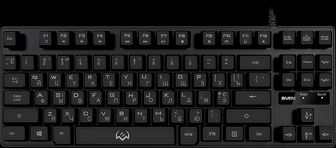 Игровая клавиатура SVEN KB-G7400 (87кл., 12 Fn функций, подсветка) Sven KB-G7400 (SV-019488) фото 3