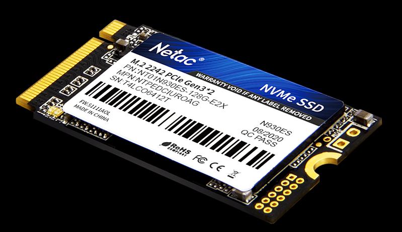 Ssd накопитель Netac SSD N930ES PCIe 3 x2 M.2 2242 NVMe 3D NAND 128GB, R/W up to 970/635MB/s, 3y wty (NT01N930ES-128G-E2X) фото 3