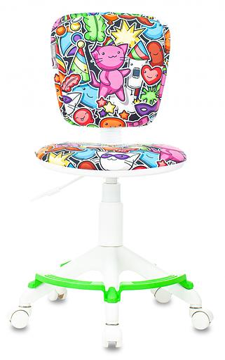 Кресло детское Бюрократ CH-W204/F мультиколор маскарад крестовина пластик подст.для ног пластик белый фото 2