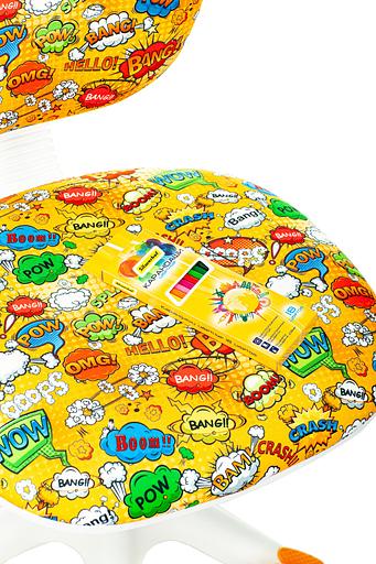 Кресло детское Бюрократ CH-W204/F оранжевый бэнг крестовина пластик подст.для ног пластик белый фото 5