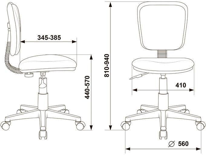 Кресло детское Бюрократ CH-W204NX розовый Velvet 36 крестовина пластик пластик белый фото 6