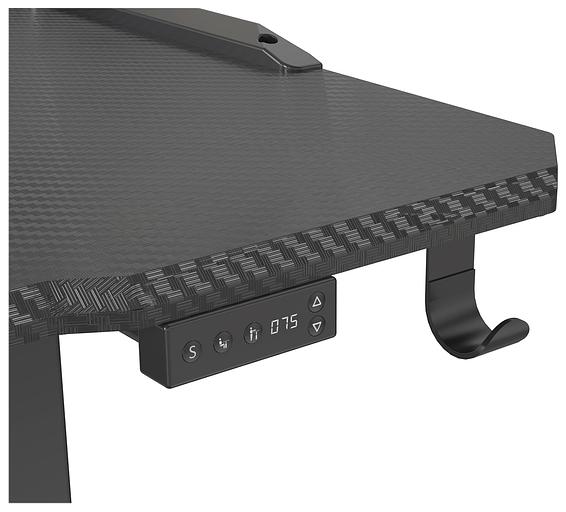 Стол Cactus CS-ED-GBK столешница МДФ карбон каркас черный фото 6