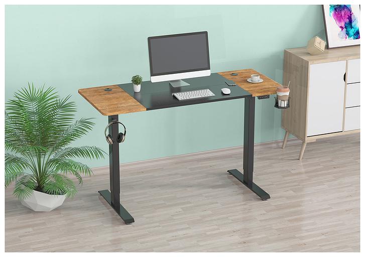 Стол Cactus CS-EDL-BAWD столешница МДФ черный дуб антик каркас черный фото 8