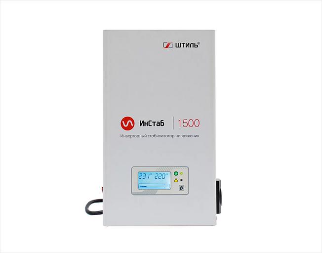 ШТИЛЬ Стабилизатора напряжения: 1500 ВА; инверторный; вх 90-310В; вых 216/224В; настенный (IS1500) фото 1