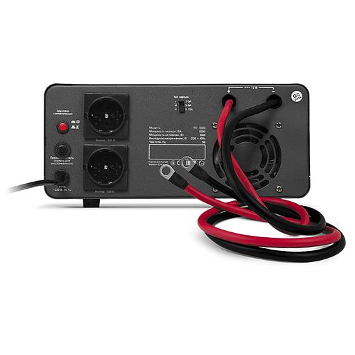 ИБП SVEN RT-1000, линейно-интерактивный непрерывного действия с длительным временем резервирования, автоматический стабилизатор напряжения, 600Вт, 1000Ва, 2 евророзетки, аккумуляторные батареи в комплект не входят, 300мм x 270мм x 140мм, 9.9 кг SVEN RT-10 фото 3