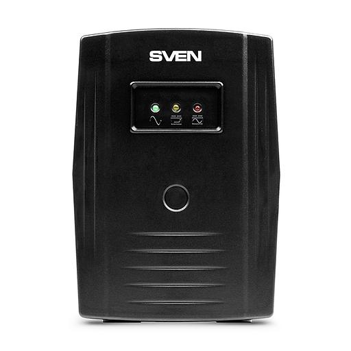 ИБП SVEN Pro 600, линейно-интерактивный, автоматический стабилизатор напряжения, 360Вт, 600Ва, 2 евророзетки, черный, габариты 100х295х145мм, 4,3кг. SVEN Pro 600 (SV-013837) фото 2