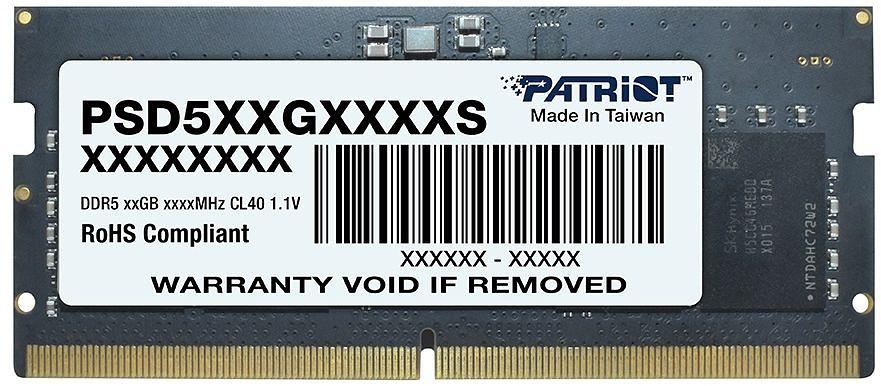 Память DDR5 16Gb 4800MHz Patriot PSD516G480081S RTL CL40 SO-DIMM 260-pin 1.2В single rank фото 1