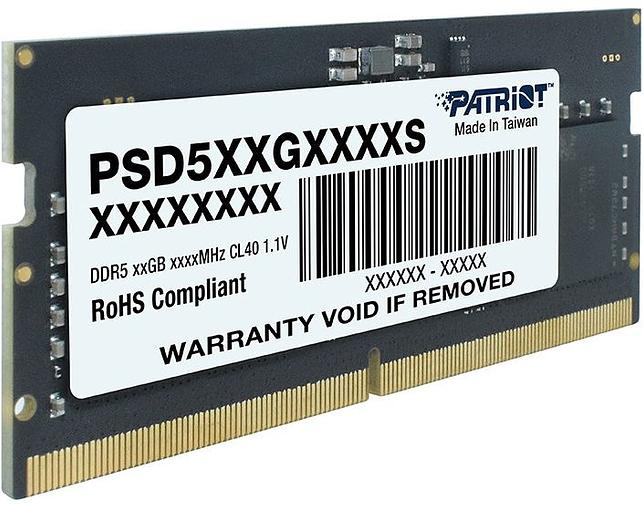 Память DDR5 16Gb 4800MHz Patriot PSD516G480081S RTL CL40 SO-DIMM 260-pin 1.2В single rank фото 2