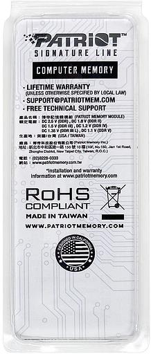Память DDR5 16Gb 4800MHz Patriot PSD516G480081S RTL CL40 SO-DIMM 260-pin 1.2В single rank фото 7
