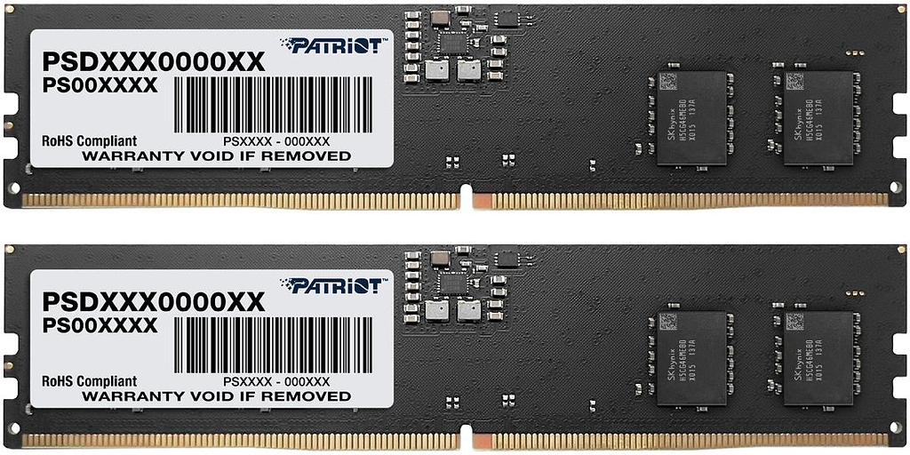 Память DDR5 2x8Gb 4800MHz Patriot PSD516G4800K Signature RTL PC5-38400 CL40 DIMM ECC 288-pin 1.1В фото 1