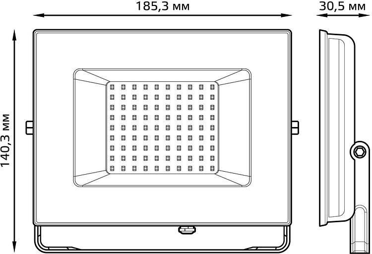 Прожектор уличный Gauss Elementary 613100350 светодиодный 50Вт корп.алюм.черный фото 6