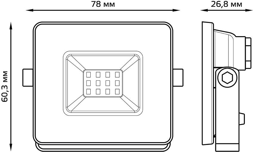 Прожектор уличный Gauss Elementary 613100310 светодиодный 10Вт корп.алюм.черный фото 4